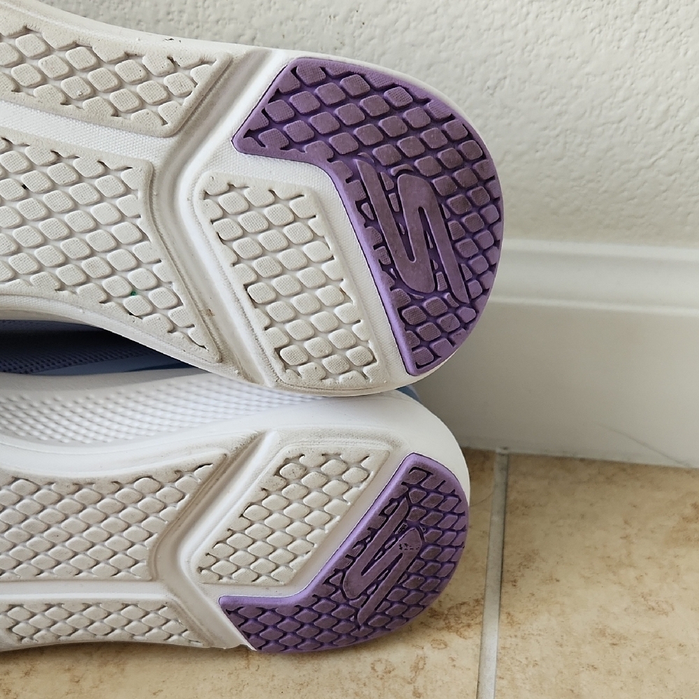 Skechers Women's Light Blue Slip-On Sneakers - Picture 16 of 16